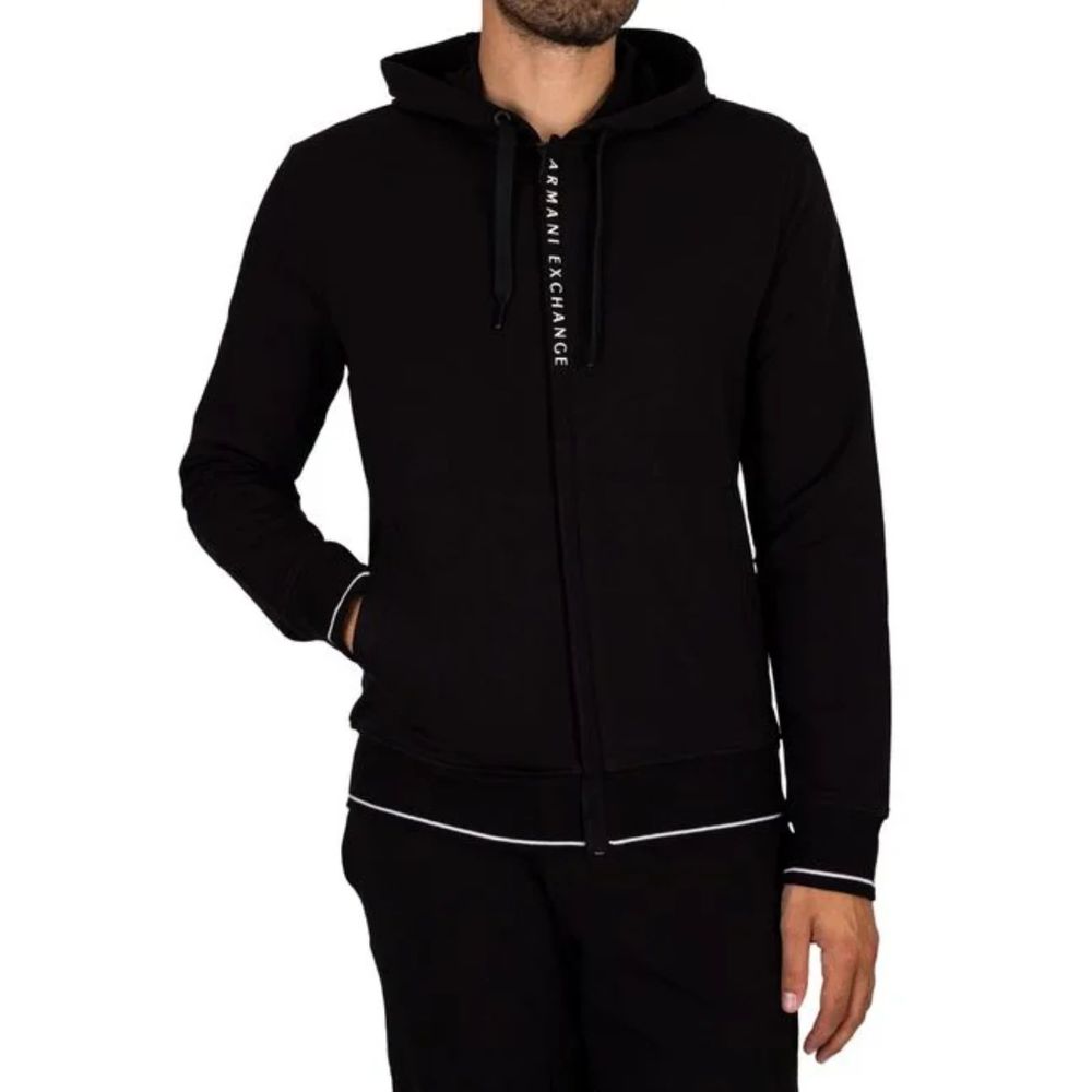 A|X ARMANI EXCHANGE Men's Logo Zipper Full Zip Hooded Sweatshirt Size M
